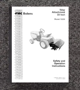 Tractor Operations Maint Manual Bolens FMC 33” Tiller Attachment for 19230 - Picture 1 of 10