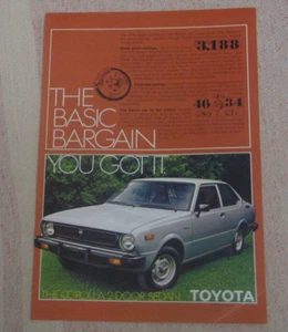 Toyota Corolla 2-door sedan ads National Geographic magazin 1978 - Picture 1 of 1