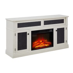 Farmhouse Fireplace TV Stand Console for TVs up 65in with 23" Electric Fireplace - Picture 1 of 16