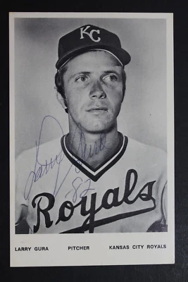 Larry Gura 1976-85 Kansas City Royals Signed Autographed 3x5 Photo - Image 1 of 2