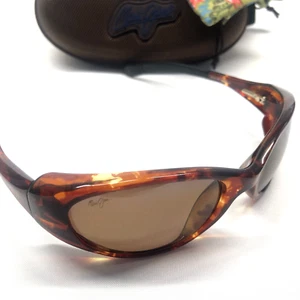 RARE MAUI JIM VOLCANO SUNGLASSES Tortoise w/ Bronze Polarized Lenses MJ 142-10 - Picture 1 of 7