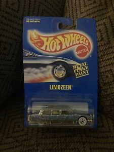 Hot Wheels Limozeen #0458 Never Removed from Pk 1991 Turquoise/Gold Glitter 1:64