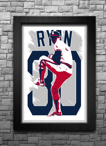 NOLAN RYAN art print/poster CALIFORNIA ANGELS FREE S&H! JERSEY Cover