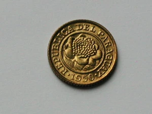 Paraguay 1950 HF 1 CENTIMO Coin AU++ with Toned-Lustre - Picture 1 of 2
