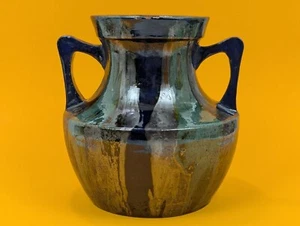 Jarrón de cerámica Art Nouveau antiguo alrededor de 1910 jarrón con asa marca de suelo sin usar signo. - Imagen 1 de 12