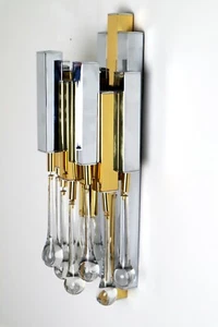 Willy Rizzo Cubic Wandleuchte Lumica Wall Lampe Bicolor Murano - Bild 1 von 6