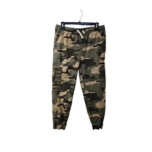 Wonder Nation Green Camo Kids Cargo Jogger Pants Boys Large (10-12) Husky - Picture 1 of 6