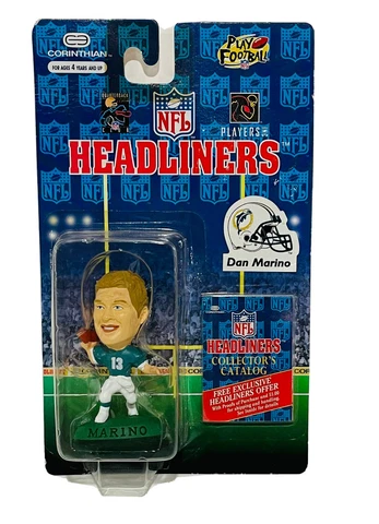 1996 NFL Dan Marino Corinthian Headliners Miami Dolphins Action Figure Sealed Cover