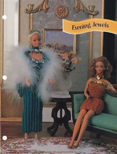 Fashion Doll Crochet Pattern EVENING JEWELS Gown Cocktail Dress Annie's Club - Picture 1 of 3