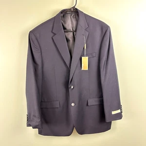 Michael Kors Two Button Jacket Solid Blue 44R NEW With Tags Suit Jacket Wool - Picture 1 of 13