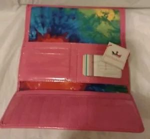 Vera Bradley Baekgaard PASSION FRUIT Clutch wallet patent leather NWTS - Picture 1 of 5