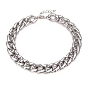 Moda Para Mujer Gargantilla Collar Collar Cubano Bordillo Cadena Collar Joyería - Imagen 1 de 3
