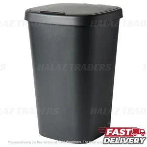 IKEA LOVKVAST 50L schwarz Abfalleimer mit Deckel wasserdicht Doppelbeutel Recyclingkunststoff - Bild 1 von 3