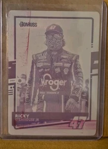 2021 Donruss Racing Ricky Stenhouse Printing Plate 1/1 Covid Picture - Picture 1 of 2