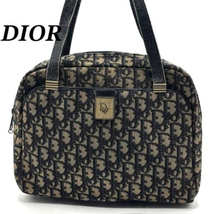 Christian Dior Hand Bag Tote Purse Mini Boston Trotter Logo Authentic - Picture 1 of 24