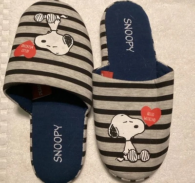 Chinelos femininos Snoopy Hello Weekend Peanuts tamanho 7, novos sem etiquetas - Imagem 1 de 3