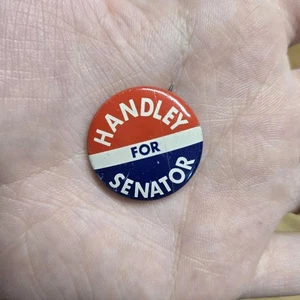 Harold Handley Indiana (R) US Senate nominee 1958 political pin button - Picture 1 of 3