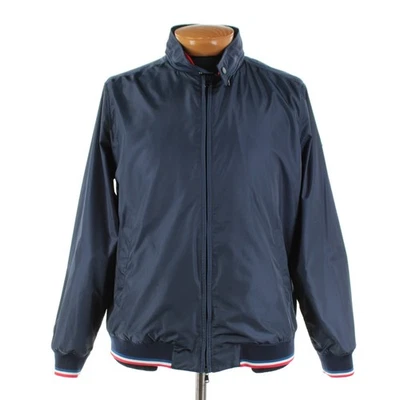 Chaqueta de bombardero cortavientos de nailon Paul & Shark nueva con etiquetas talla XL en azul liso Foto 1 de 4