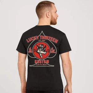 Mens Hot Rod Rockabilly T-Shirt Lucky 13 Wolfy Kustom Garage Vintage Tee - Picture 1 of 8