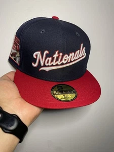 Brand New MLB Washington Nationals Fitted Hat Sz 7 1/2 Big League Chew - Picture 1 of 8