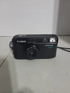 Canon Sure Shot Max Date 38mm 1:3.5 Black Film Camera - Picture 1 of 12