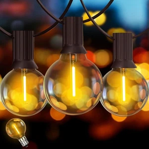 200FT Outdoor Lights Mains Powered G40 LED Bulbs Garden Festoon String Lights UK - Picture 1 of 21