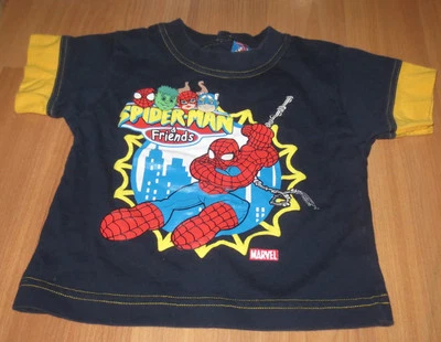 Nueva Camiseta Top Azul Oscuro Bebé Niño 18 Meses Spiderman Marvel Friends Foto 1 de 4
