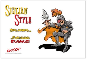 ORLANDO FURIOSO PUPO SICILIANO PUPI SICILIANI CARTOLINA SICILIA SICILY POSTCARD - Picture 1 of 1