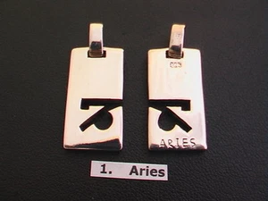Prendas para el torso colgante de signo estelar del horóscopo de plata esterlina 925 maciza. Varios. 6 g - Imagen 1 de 21