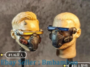 Cyberpunk Head Mask Accessories For 1/6 Action Figure 12" Military Toys Cool Kit - Picture 1 of 14