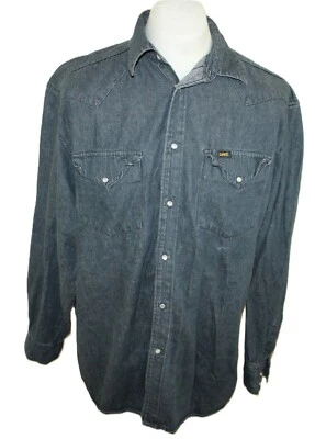 Camisa vaquera LEE WESTERN SHIRT PARA HOMBRE más bien talla XL CIERRE A PRESIÓN - Imagen 1 de 4