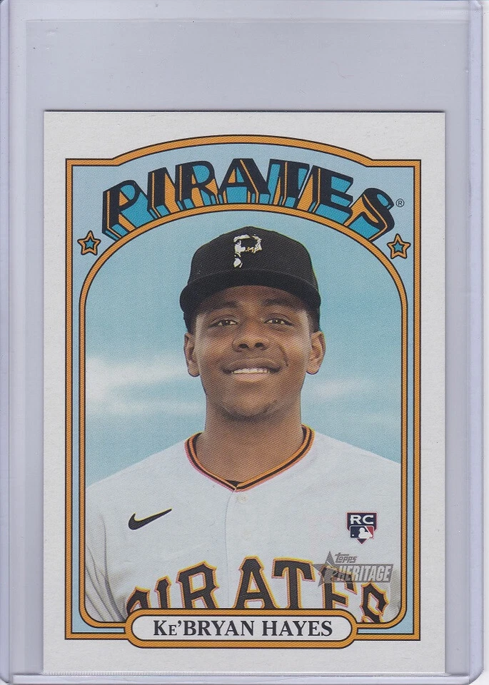 2021 Topps Heritage Ke'Bryan Hayes Oversized 1972 Topps Baseball OB-KBH Pirates - Image 1 of 2