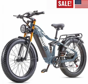 New 26" Electric Foldable Bike 1000W E-Bike 48V 30AH Bicycle MTB 28mph Fat Tyre - Picture 1 of 11