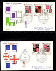 FDC SMOM Emblems Of The Grand Masters 1975 Second Series - Picture 1 of 1