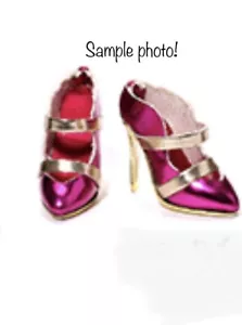 Integrity Toy THE FACES OF ADELE MAKEDA Fashion Royalty Metallic Pink Gold SHOES - Picture 1 of 5
