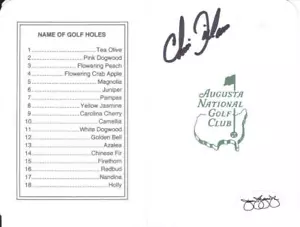 CHRIS DIMARCO Signed Augusta Masters Scorecard JSA Sticker - Picture 1 of 1