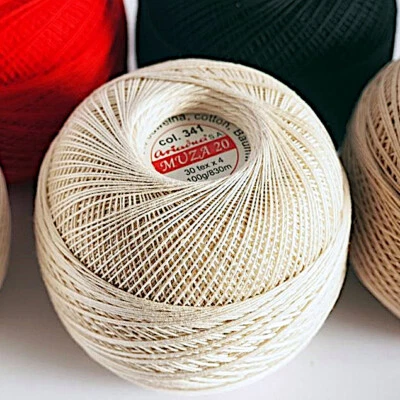 Luxurious Feel Cotton Crochet Size 20 Yarn Fine 830m Cotton 100g Ariadna MUZA - Image 1 of 4