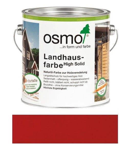 Osmo 2,5L Landhausfarbe - 2308 Nordish Rot