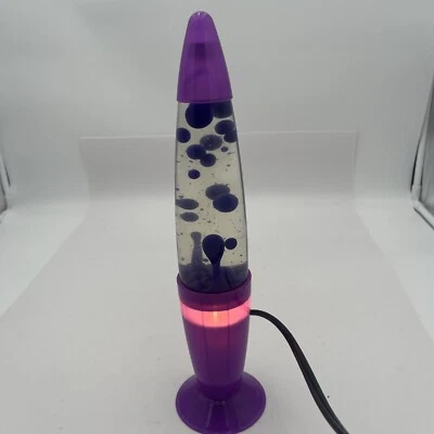 Preowned Lava Lamp 13.5" Purple Model 6504A 2.5” Diameter Used Works Some Wear - Image 1 of 4