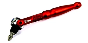 Titan 11315-RD Red 1/4" Swivel Head Micro Bit Driver - Picture 1 of 1