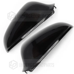 VAUXHALL ASTRA J BLACK SAPPHIRE DOOR WING MIRROR COVERS CAPS LEFT RIGHT SIDES - Picture 1 of 5