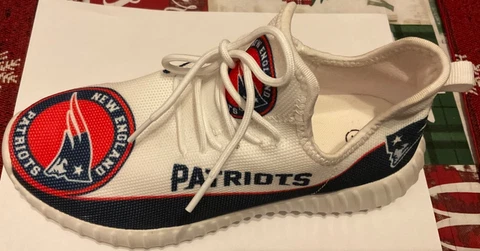 New England Patriots~Customized Lightweight Sneakers Women's Size 6.5~Never worn Cover
