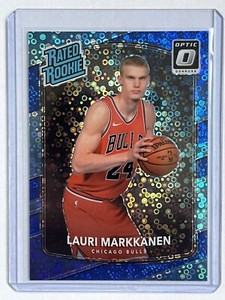 2017 Panini Donruss Optic Lauri Markkanen Fast Break Blue /50 SSP #159 Bulls