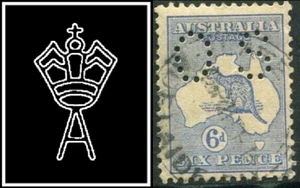 1915 Australia 6d Azul segunda marca de agua canguro estampilla sistema operativo pequeño bueno a fino usado - Imagen 1 de 1