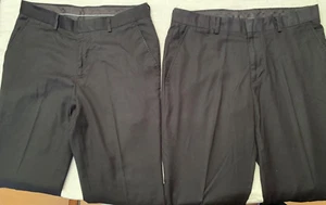 Lot (2) JF J Ferrer Dress Pants Slacks Black Men's 32 x 30 SLIM Fit Straight - Picture 1 of 4