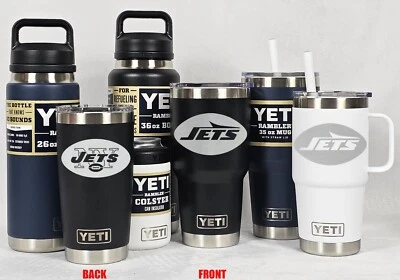 New York Jets YETI Laser Engraved Tumblers, Mugs, Can Colsters, and Chug Bottles - Image 1 of 2