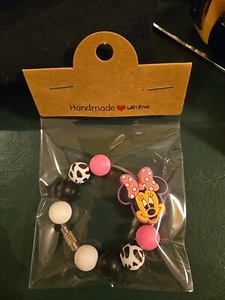 Minnie Mouse Tumbler Stanley Cup Handle Charm Keychain Backpack - Picture 1 of 1