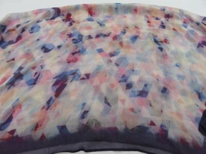 ASHIANA LUXE 10% CASHMERE WOOL BOHEMIAN SOFT PURPLE GEOMETRIC PATTERN XL SCARF - Picture 1 of 15