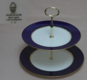 Wedgewood CM Kobalt Royal " Zwei Stufen Kuchenständer - Bild 1 von 1