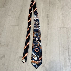 Vintage 1990 Ralph Marlin Chicago Bears Team NFL Neck Tie Excellent Condition - Picture 1 of 6